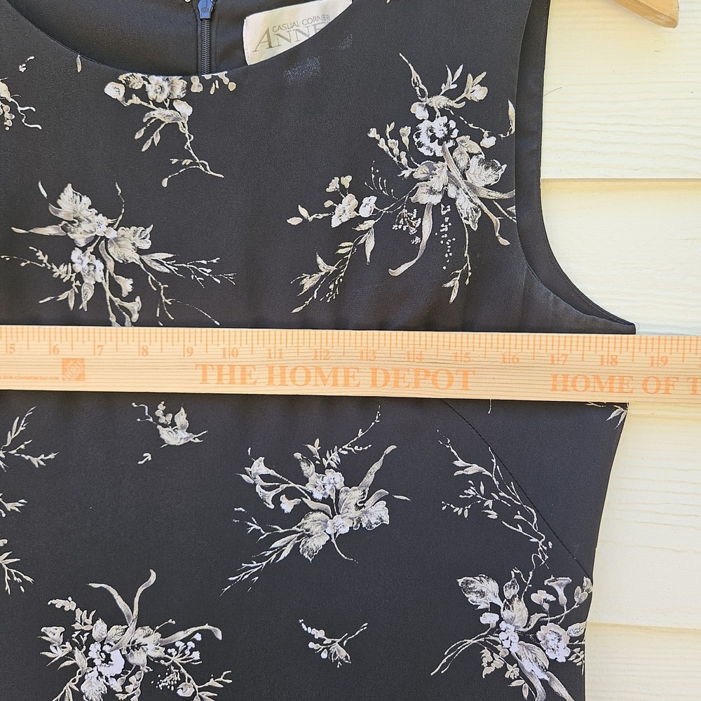 Vtg Casual Corner Floral Maxi Dress Womens 12 Cottagecore Ethereal Dark Romantic - Picture 12 of 14